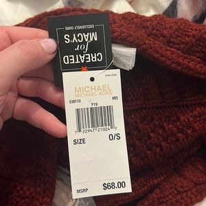 Red Michael Kors infinity scarf